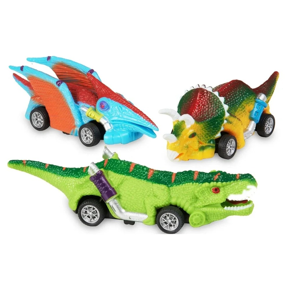 Adventure Force Pull Back Monster Shark Truck‎ & 6 Pack Dino Racers Vehicles NEW